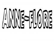 Coloriage Anne flore