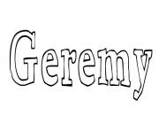 Coloriage Geremy