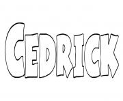 Coloriage Cedrick