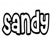 Coloriage Sandy