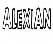 Coloriage Alexian