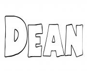 Coloriage Dean