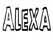 Coloriage Alexa