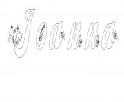 Coloriage Joanna