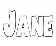 Coloriage Jane