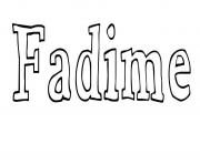 Coloriage Fadime