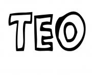 Coloriage Teo