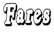 Coloriage Fares