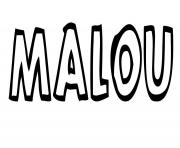 Coloriage Malou