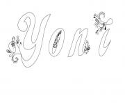 Coloriage Yoni