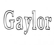 Coloriage Gaylor