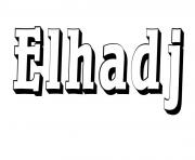 Coloriage Elhadj