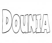 Coloriage Dounia