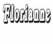 Coloriage Florianne