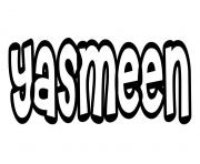 Coloriage Yasmeen