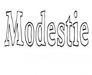 Coloriage Modestie