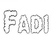 Coloriage Fadi