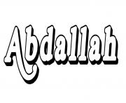 Coloriage Abdallah