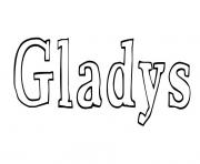 Coloriage Gladys