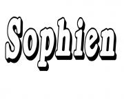 Coloriage Sophien