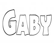 Coloriage Gaby