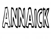 Coloriage Annaick