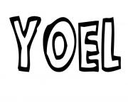 Coloriage Yoel