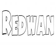 Coloriage Redwan