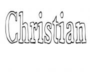 Coloriage Christian