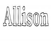 Coloriage Allison