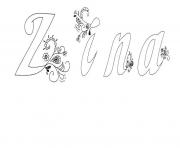 Coloriage Zina