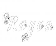 Coloriage Rayen