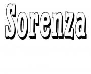 Coloriage Sorenza