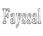 Coloriage Fayssal