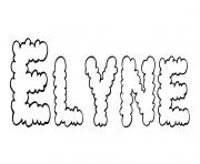 Coloriage Elyne