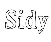 Coloriage Sidy