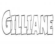 Coloriage Gilliane