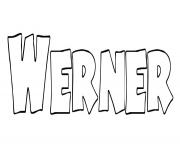 Coloriage Werner