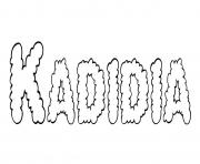 Coloriage Kadidia