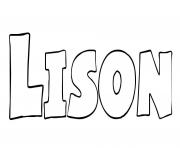 Coloriage Lison