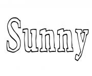 Coloriage Sunny