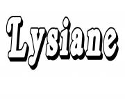 Coloriage Lysiane