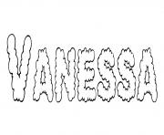 Coloriage Vanessa