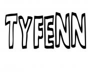 Coloriage Tyfenn