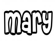 Coloriage Mary