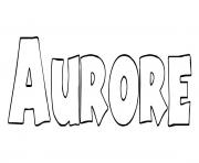 Coloriage Aurore