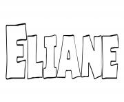 Coloriage Eliane