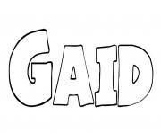 Coloriage Gaid