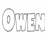 Coloriage Owen