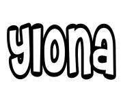 Coloriage Ylona